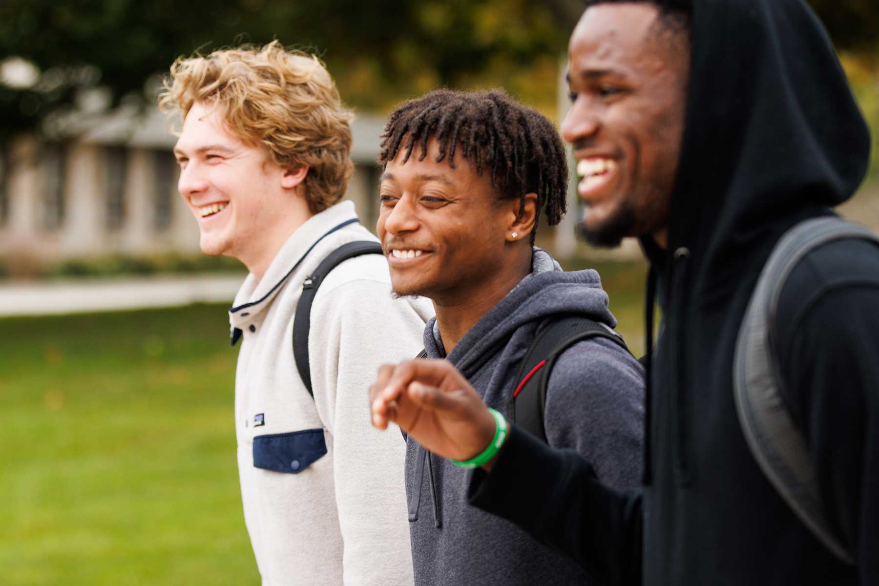 students on campus